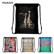 Drawstring рюкзак для отдыха повседневная сумка-мешок с 3D печати сумка