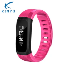 Новейший smartband Браслет мониторинг сердечного ритма будильник Push Message фитнес-трекер зарядка через USB pk xaomi Mi band 3