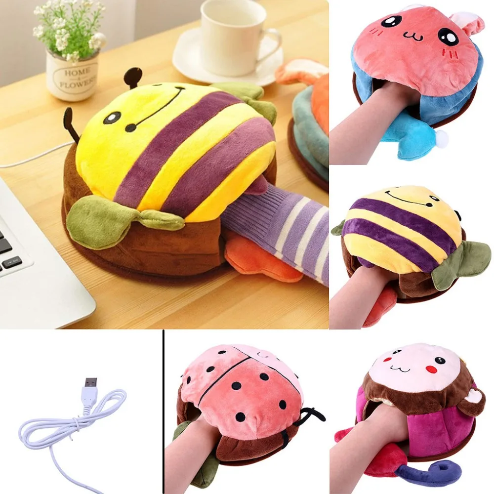 Mouse Pad with Wrist Rest for Computer Laptop Cute Cartoon Animals USB Heated Mouse Pad Hand Warmer Mouse Pads with Wrist Guard