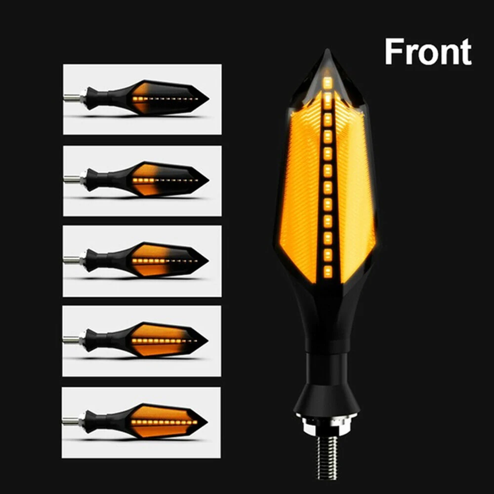 Best LIXADA 2pcs LED Bike Light Motorbike Direction Lights Flowing Motorcycle Turn Signal Light Motor Indicator Lamps  for bicycle 5