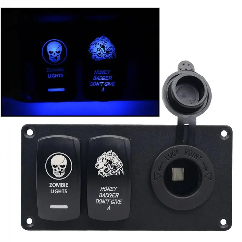 1Pc Car Switch & Cigarette Lighter Panel Car Vehicle Switch Panel