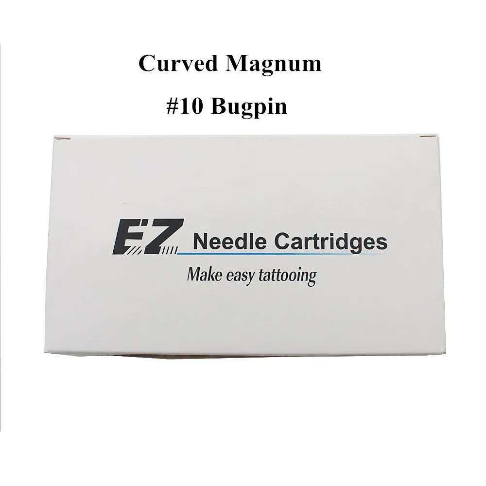 EZ Tattoo Needle Cartridge Standard Taper 10 Bugpin Curved Magnum for