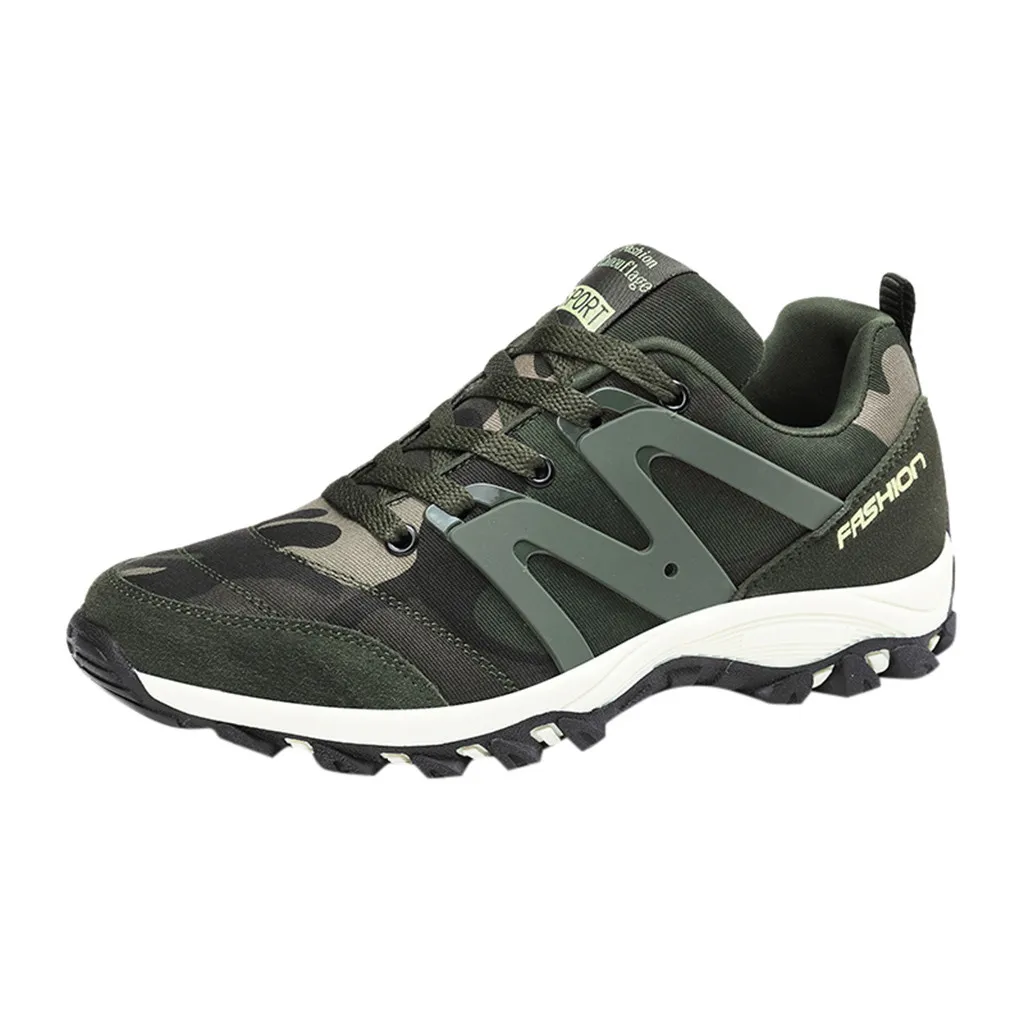 Повседневная обувь; мужские кроссовки; парные военные тренировочные камуфляжные кроссовки для бега; нескользящие повседневные кроссовки; спортивная обувь для мужчин - Цвет: Армейский зеленый