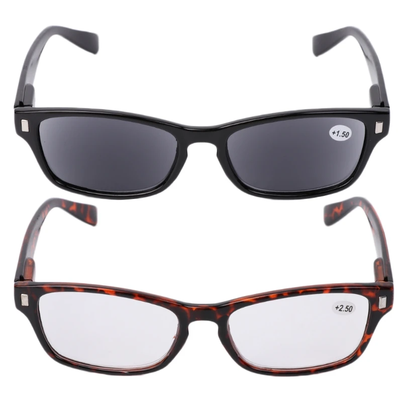 Унисекс очки для чтения Защита от солнца очки при дальнозоркости рамки Смола объектива + 1,0 ~ 3,5 подарок