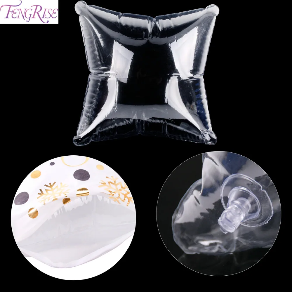 

FENGRISE PVC Christmas Pillow Core Transparent Cushion Filling Merry Christmas Decorative Pillows Filling Inflatable Pillow