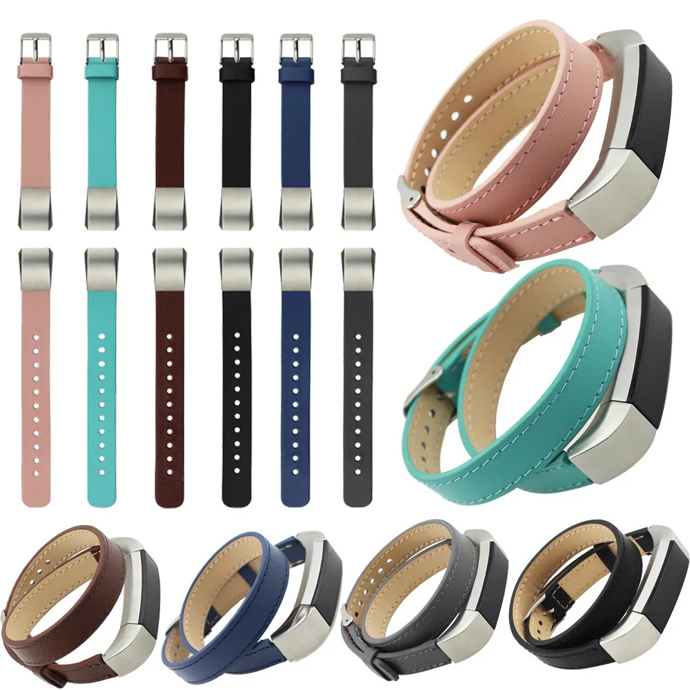 

Free Air Mail !!! Xiniu Double Tour Watch Strap For Fitbit Alta HR High Gift Watchbands Genuine Leather Straps for Watches