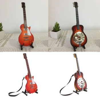 

2pcs 1:6 Miniature Guitar Wooden Instrument Model for Home Decoration/Birthday Gifts and Music Lovers