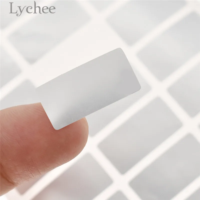 Lychee 100pcs 2cmx1cm Void Blank Security Label Stickers English Letter PVC Decals DIY Sign Stickers Decoration