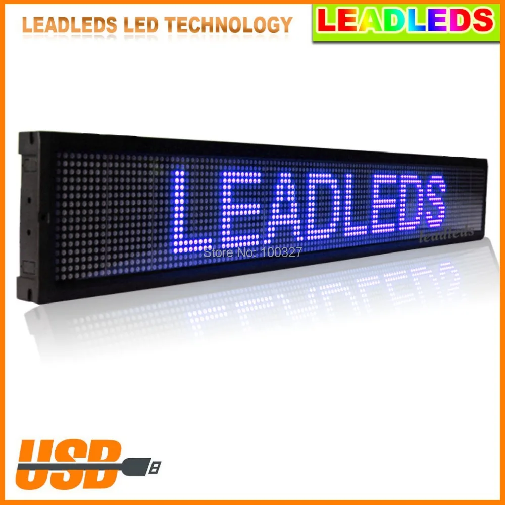 

Indoor 16 * 128 pixel LED Display Board Pure BLUE Color Scrolling news Display 101.3*16*3.8cm