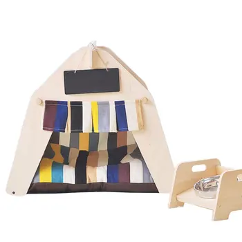 

High quality Wooden Pet tent Dog house Pet House Tent Wood Kennel Puppy love Dog Cat Bed House with ped SE16