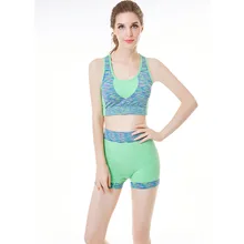 Хорошо! Для женщин Спорт Йога бюстгальтер дышащая быстросохнущая назад выдалбливают противоударный Push Up удобный комплект для Фитнес работает тренажерный зал im