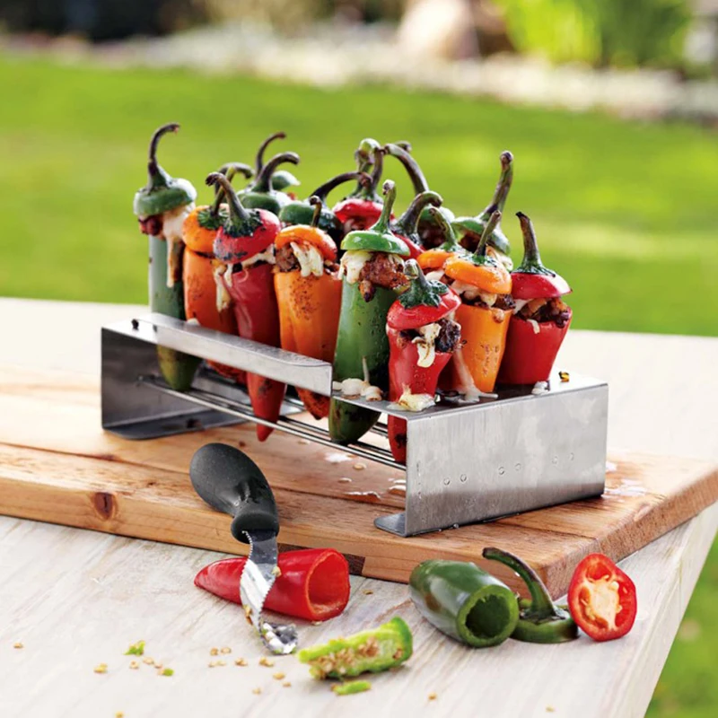 Stainless Steel Chili Pepper Roasting Rack Jalapeno Grill Rack and
