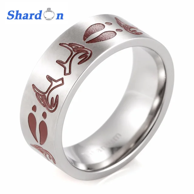 Shardon Ring Jewelry Men Anium Red Deer Tracks And Shardon Ring Jewelry Men Anium Red Deer Tracks And Antlers S Outdoor Wedding