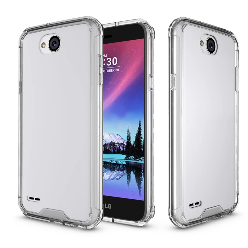 

For LG X Power 2 Case TPU + PC Acrylic Clear Hybrid Phone Cover Transparent Crystal Fundas For LG X Power2 XPower 2 M320 M320N