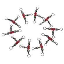 10 шт./лот рыболовные оснастки поворотные Вертлюги рыболовный крючок Приманка линия разъем мини 3 пути рыболовные снасти аксессуар 5