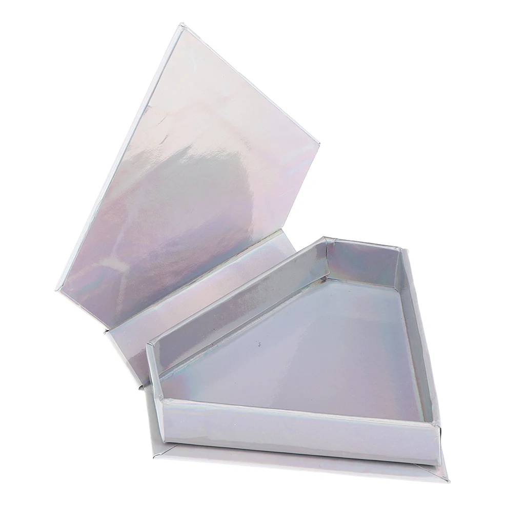 Magnetic Diamond-Shaped False Eyelash Storage Case Lashes Organizer Container Eye Lash Holder Box - Durable & Portable