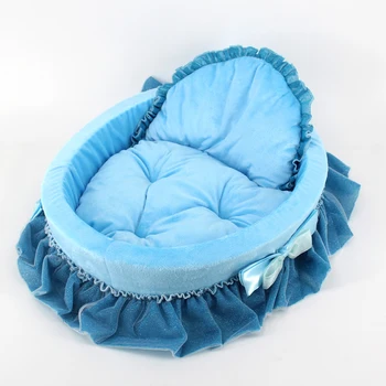 

Pet Cat High Qualtiy Waterproof Removable Lace Princess House Pet Cat Bed