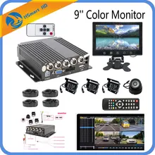 9 ''подголовник TFT lcd цветной монитор 4Ch автомобиль 3g gps Мобильный DVR видео рекордер+ 4 AHD 1200TVL камера кабель дистанционного управления Комплект 9 ''подголовник TFT lcd цветной монитор 4Ch автомобиль 3g gps Мобильный DVR видео рекордер+ 4 AHD 1200TVL камера кабель дистанционного управления Комплект