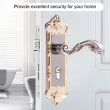 European style Retro Aluminum Alloy Vintage Door Handle Lock Interior Anti-theft Room Safety Door Lock aiboli golden zinc alloy sliding door lock euporean pattern hidde handle interior door lock lock anti theft room wood door lock