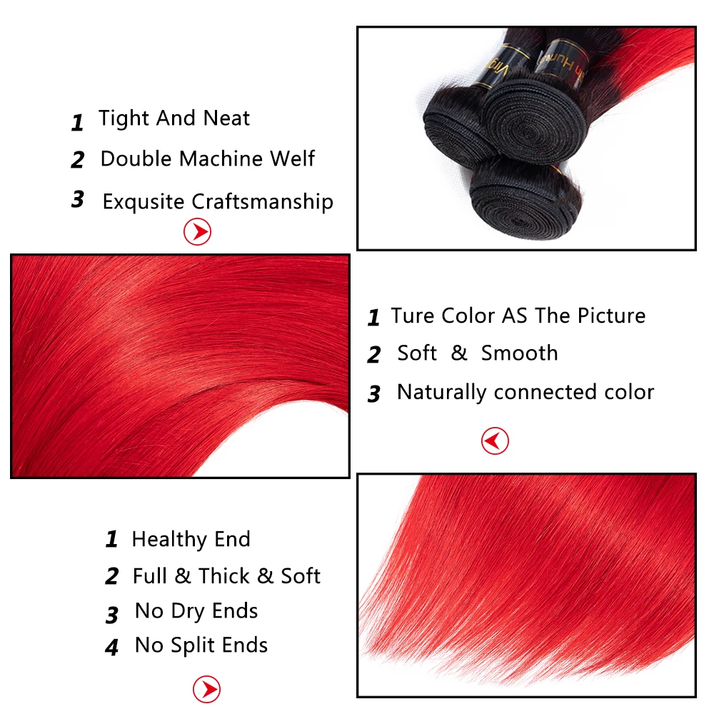 Ombre Bundles With Closure Dark Roots Ombre Red Human Hair Malaysian Straight Hair 3 Bundles QT Red Bundles With Closure Remy Ombre Bundles With Closure Dark Roots Ombre Red Human Hair Malaysian Straight Hair 3 Bundles QT Red Bundles With Closure Remy