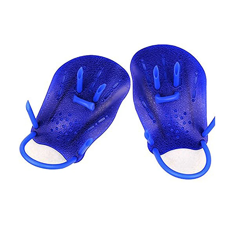 Hot Pair Dark Blue Plastic Swimming Hand Paddles bed Glovesin