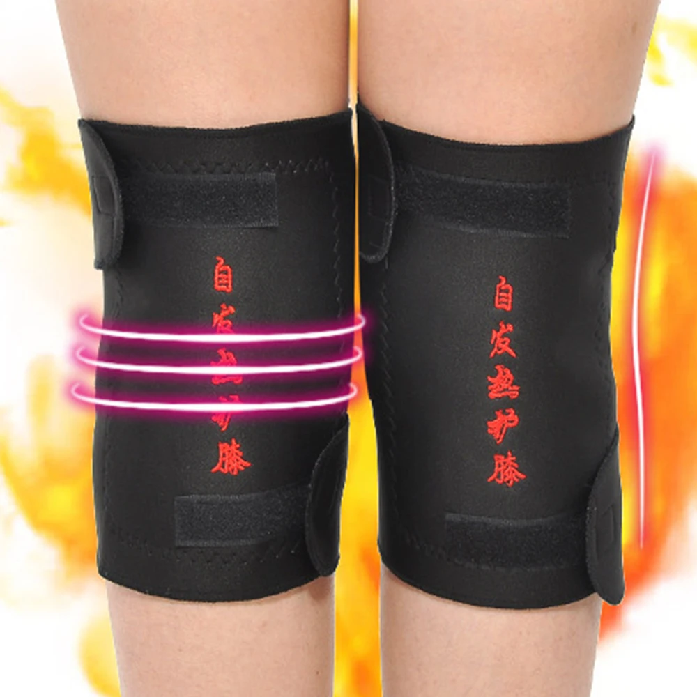 1Pair Tourmaline Kneepads Self Heating Therapy Leggings Belt Magnetic Braces Knee Support Tourmaline Leggings Brace Belts 4