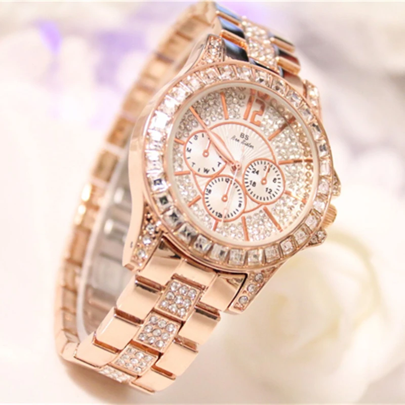Free Shipping 2017 Singapore Women Quartz Watches Rhinestone Diamond