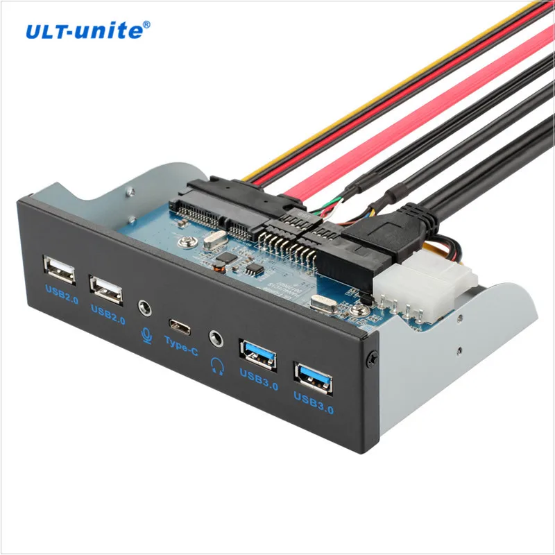 New Arrival 5.25 Inch USB 3.0 2.0 USB Type C HD Audio Port Front Panel