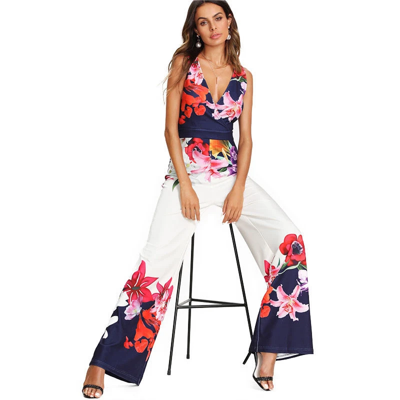 Bright floral jumpsuit Clearance