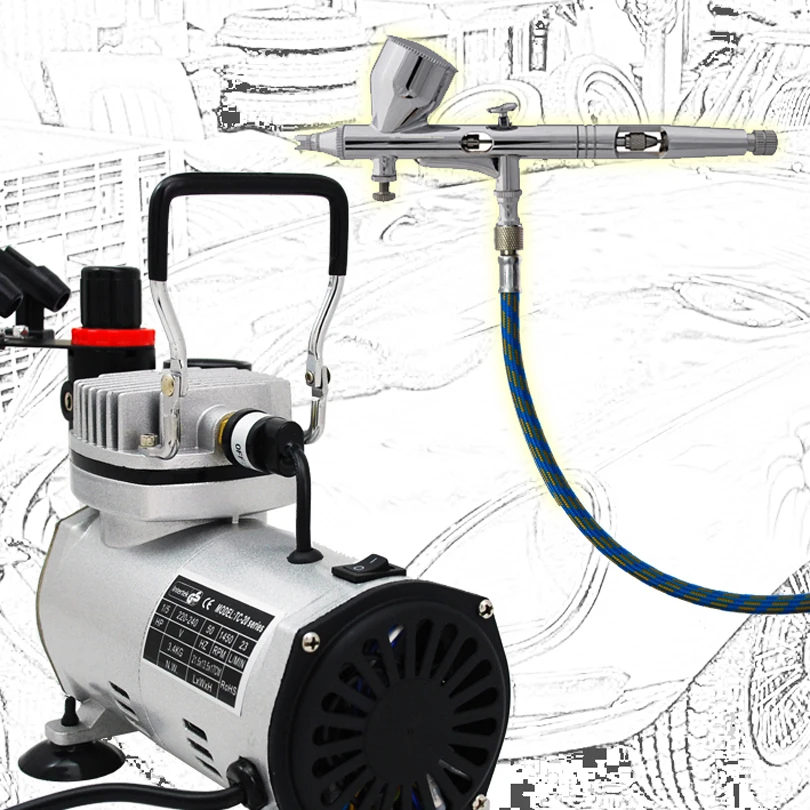 Precision Detail AB-180S Airbrush Kits with Air Compressor TC-20B & Air Hose цена Precision Detail AB-180S Airbrush Kits with Air Compressor TC-20B & Air Hose цены онлайн