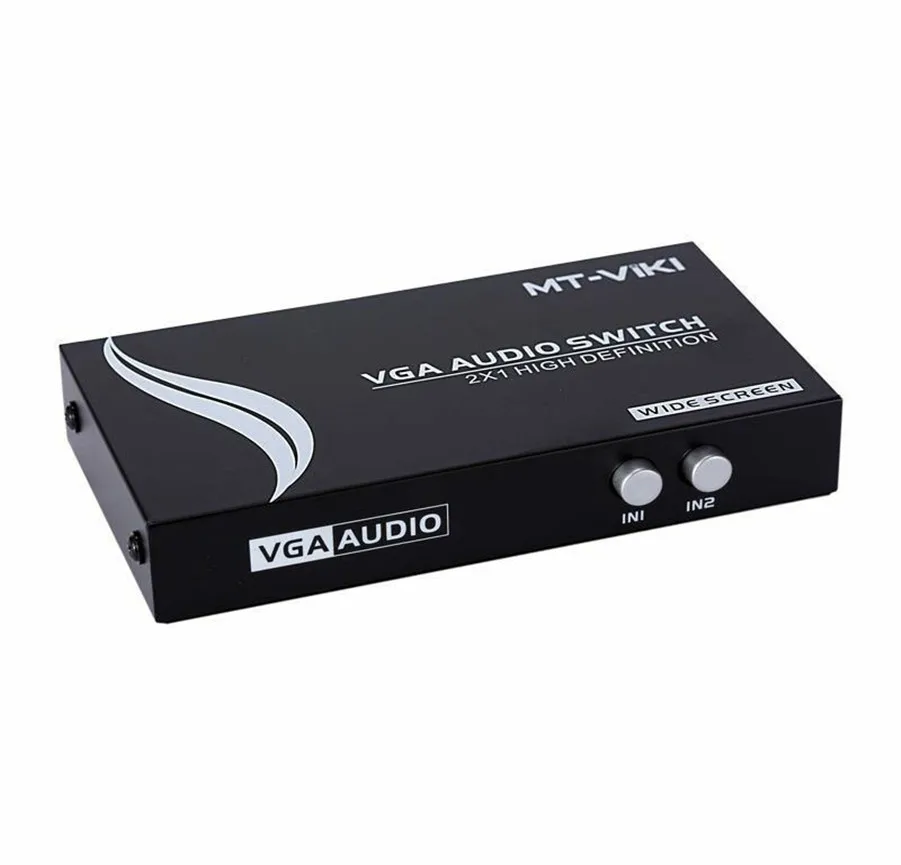 MT-VIKI Maituo 15-2AV VGA видео и аудио Переключатель Селектор 2 вход 1 выход 15HDF с автоматическим разрешением Регулировка масштабирования MT-15-2AV