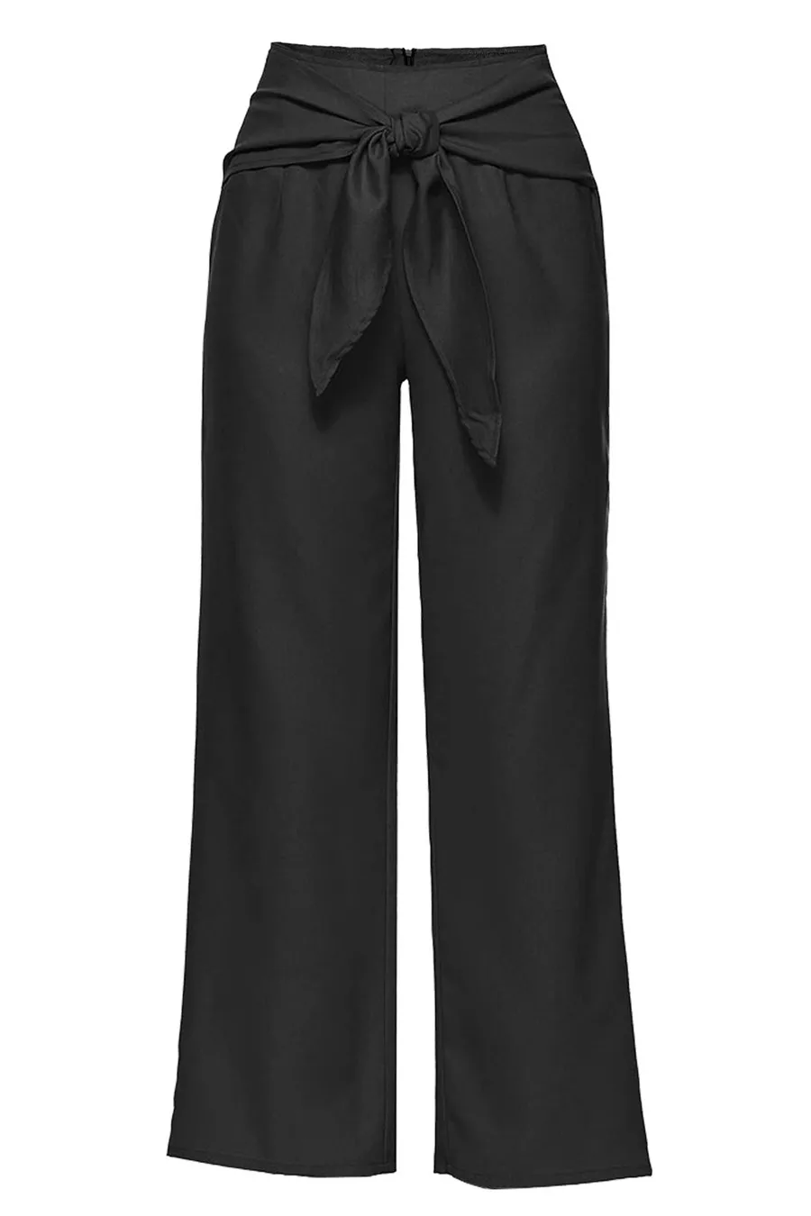 Gladiolus Fashion Streetwear 2019 Pants Women Lace Up Mid Waist Solid Color Wide Leg Long Pants Casual Spring Trousers Women (10)