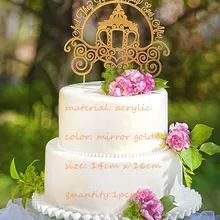 Счастливо после свадьбы торт прекрасное зеркало золотистый акриловый Любовь Свадебный торт Топпер для украшения свадьбы