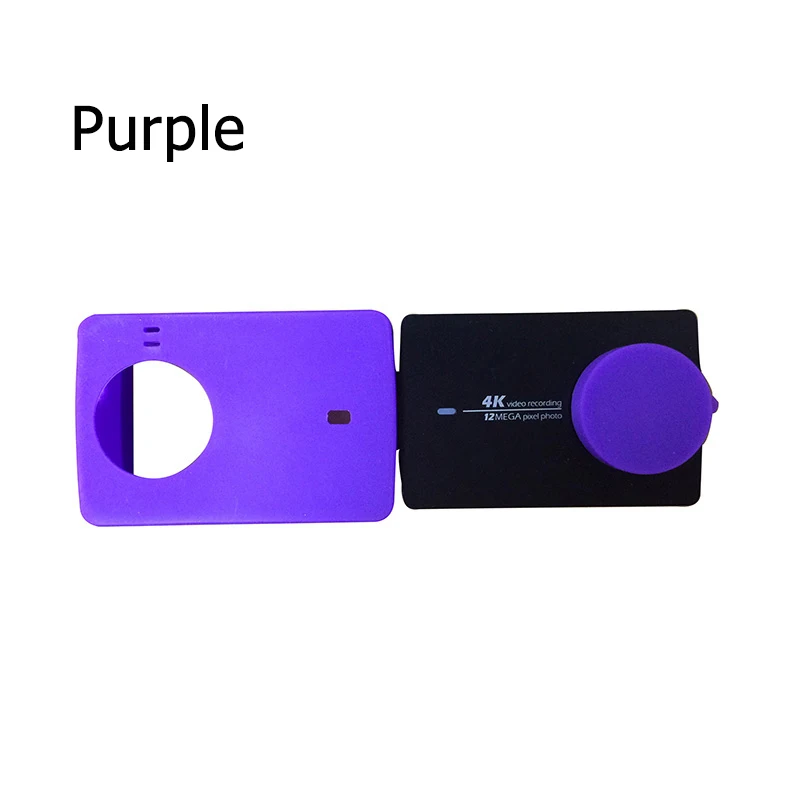 Силиконовый защитный чехол для камеры Tekcam для xiaomi yi 2/xiaomi yi 4 k/yi 4 k plus action camera - Цвет: Purple