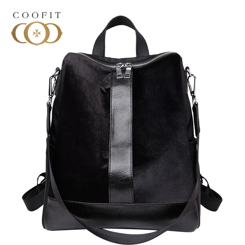 

2018 New Vintage Oxford Black Backpack For Girls Retro Female Women Travel Shoulder Bag Adjustable Strap Small Satchels Rucksack