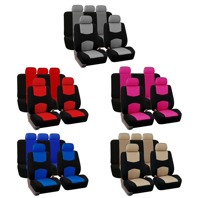 

New High Quality 9 Part Universal Car Seat Covers Auto Interior Styling Decoration Protect Universal Fit Interior Accessories