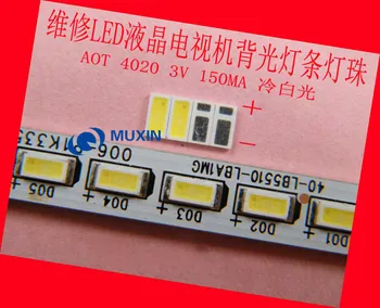 

AOT 300pcs LED Backlight 0.5W 3V 4020 48LM Cool white LCD Backlight for TV TV Application 4020C-W3C4