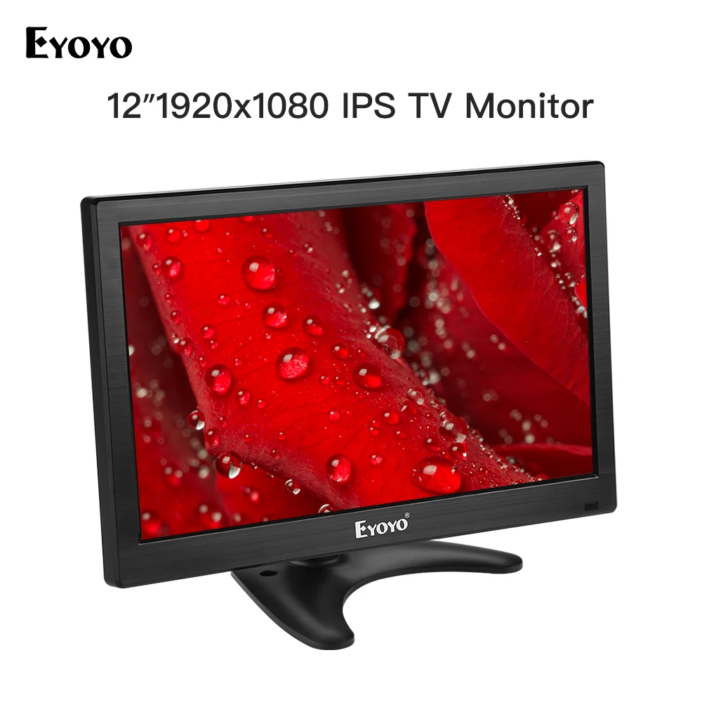 

Eyoyo EM12T 12" 1920x1080 HDMI portable usb monitor Kitchen IPS LCD Screen Display VGA Input Remote Control CCTV Camera Monitor