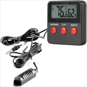 

Electronic Thermometer Hygrometer with Digital LCD Display Dry Humidity Temperature Measurement Device 40P