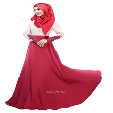 Kaftan Abaya Jilbab Islamischen Muslimischen Bogen Frauen Langarm Cocktail Maxi Kleid Frauen Abaya Koran Muslimischen Kleider