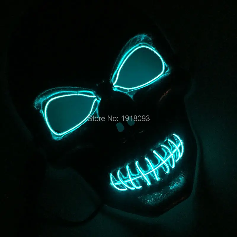 

New Type 10 Colors Select EL Wire ghost Mask DC-3V LED Neon Light Neon EL Wire Rope Tube for Dance Party Decor