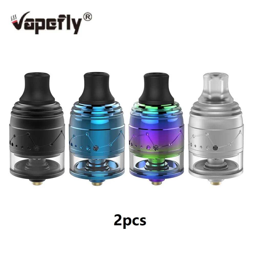 Original 2pcs Vapefly Galaxies MTL RDTA 2ml Vape Tank 22mm Single Coil Building for Box Mod Vs RTA / Zeus Rta | Электроника