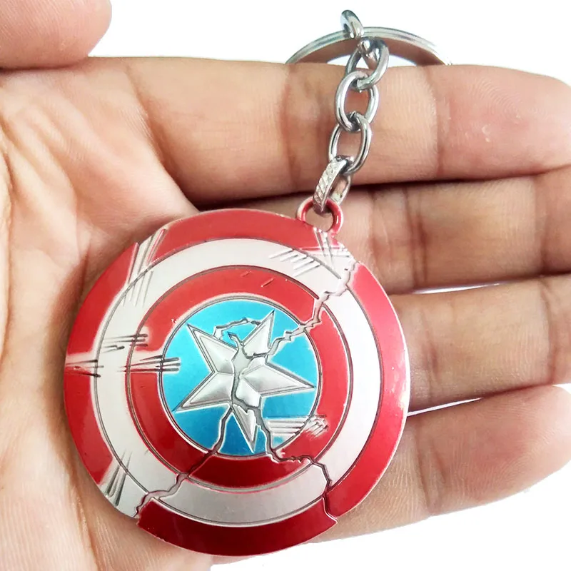 12Ppcs The Avengers 4 Captain America Shield keychain marvel Infinity War new key chain men women gift keyring fashion jewelry