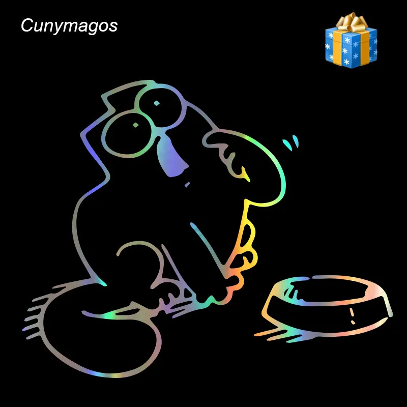 

I AM HUNGRY SIMON'S CAT Creative Fashion Car Styling Decorative Stickers Vinyl Decal Car Body Wall Door Sticker Funny 14.9*12CM
