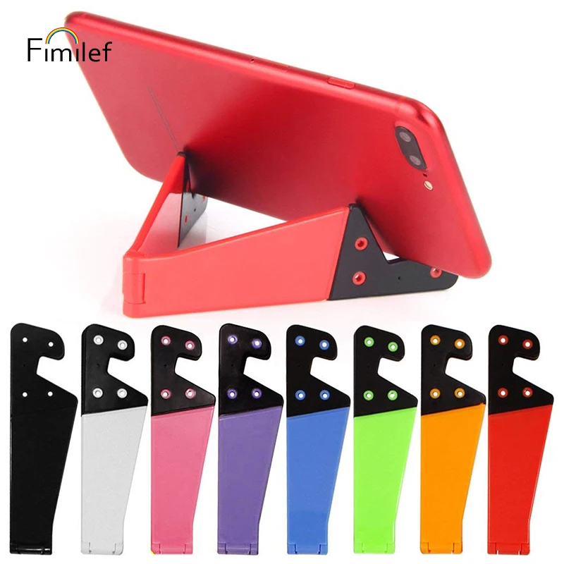 Fimilef Universal Foldable Phone Stand Holder For iPhone Samsung Xiaomi Colorful V Shaped Smartphone Tablet PC Desktop Holder Fimilef Universal Foldable Phone Stand Holder For iPhone Samsung Xiaomi Colorful V Shaped Smartphone Tablet PC Desktop Holder