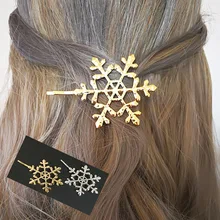1Pc Hollow Snowflake Hair Pin Hair Clip Matte Hollow Metal Hairpin Vintage Hairclip Hair Styling Tools Hair Claw Accessories