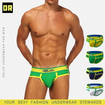 

ORLVS Brand Men Underwear Sexy Men Briefs Breathable Mens Cueca Male Panties Underpants Breathable Comfortable Men Briefs
