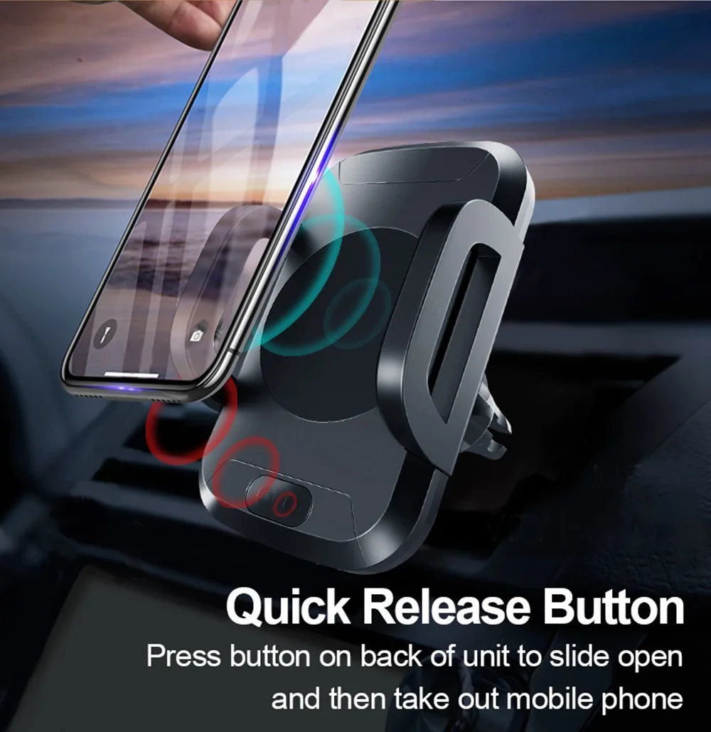 TOMKAS Holder For Phone in Car Qi Wireless Charger For iPhone X 8 Plus Mobile Phone Support Car Phone Holder For Samsung S9 S8