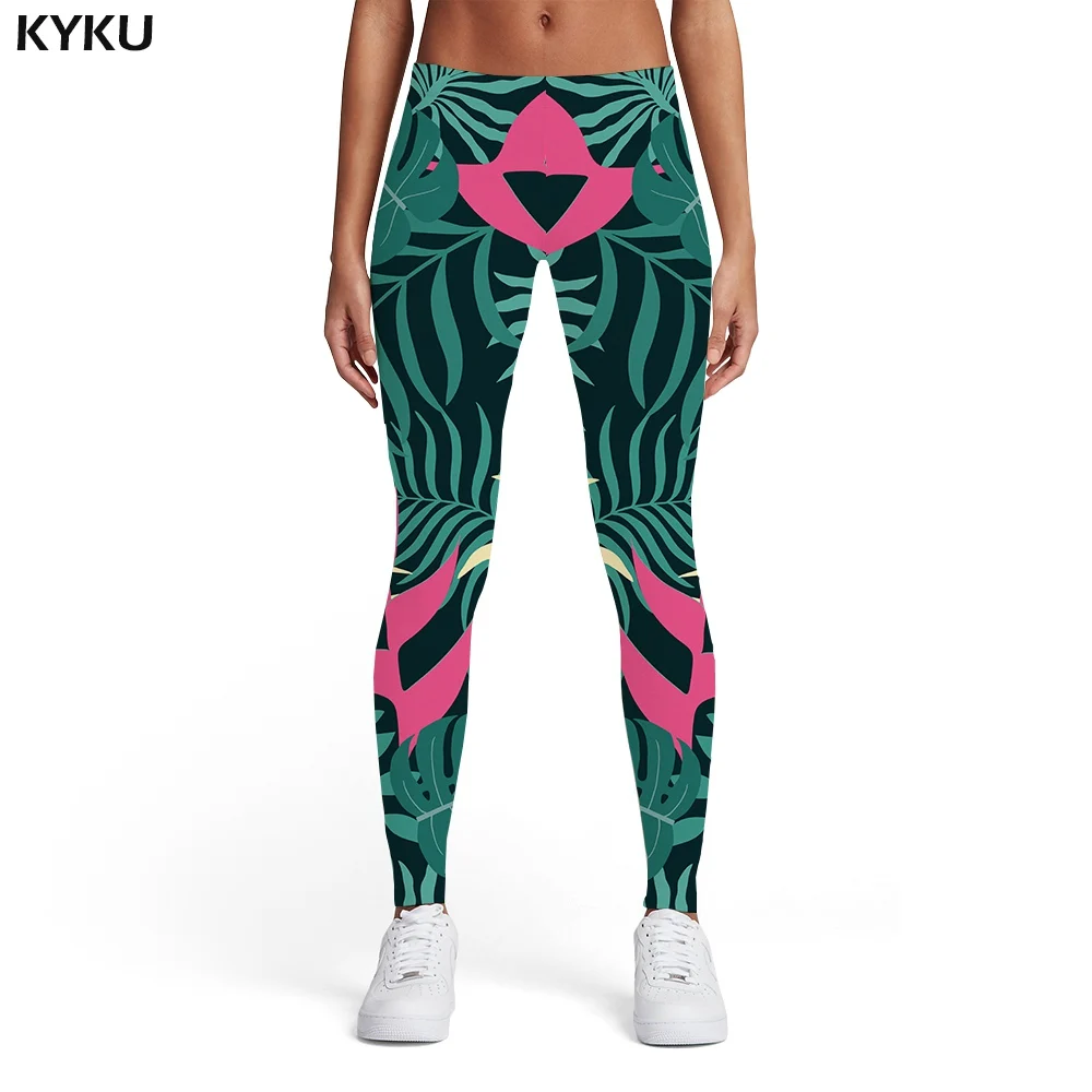 spanx leggings KYKU Brand Rainbow Leggings Women Colorful Sport Psychedelic Sexy Stripes Printed pants Gothic 3d Print Womens Leggings Pants flare leggings Leggings