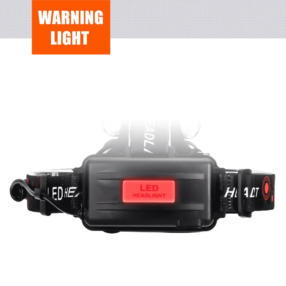 50000Lm ZOOM LED Headlamp Head Flashlight Rechargeable 18650 T6 Led Head Lamp Torch Headlight for Fishing Hunting Camping